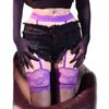 Lace Erotic Garter Stockings Sexy Pure Desire One-piece Lace Long Stockings Hollow Open Crotch Over-the-Knee Stockings Garter St