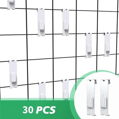 A23I-30Pc Gridwall Hooks Hangers,Grid Panel Hooks Grid Wall Hook Grid Wall Accessories Wire Grid Hook Grid Shelf Hooks