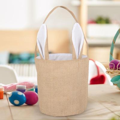 Easter Bunny Basket Bag Ear Gift Pouch Fashion Lightweight with Round Bottom for