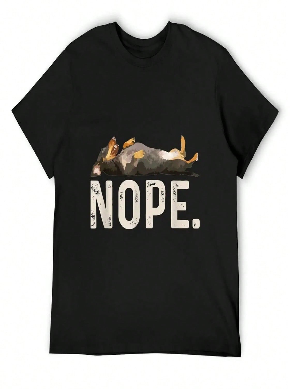 Nope Lazy Dachshund T-Shirt Hippie Clothes Tshirts Personalised Cheap Stuff Funny T Shirts For unisex S разноцветный