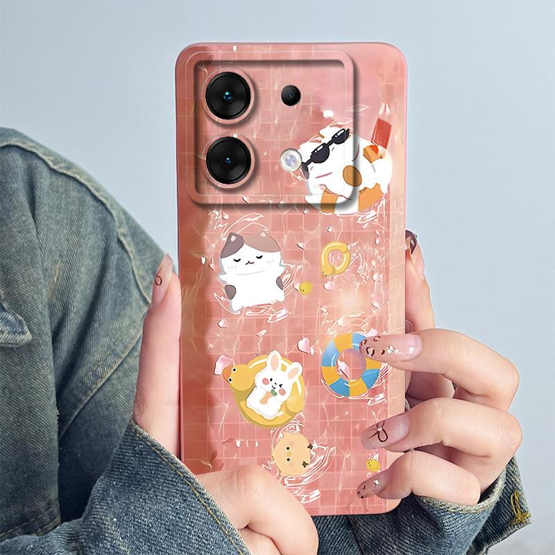For Infinix Zero 30 5G Phone Case X6731 Cover Silicone Cute Panda Flower Boys Girls Shell Cartoon Funda Protective Casing Coque