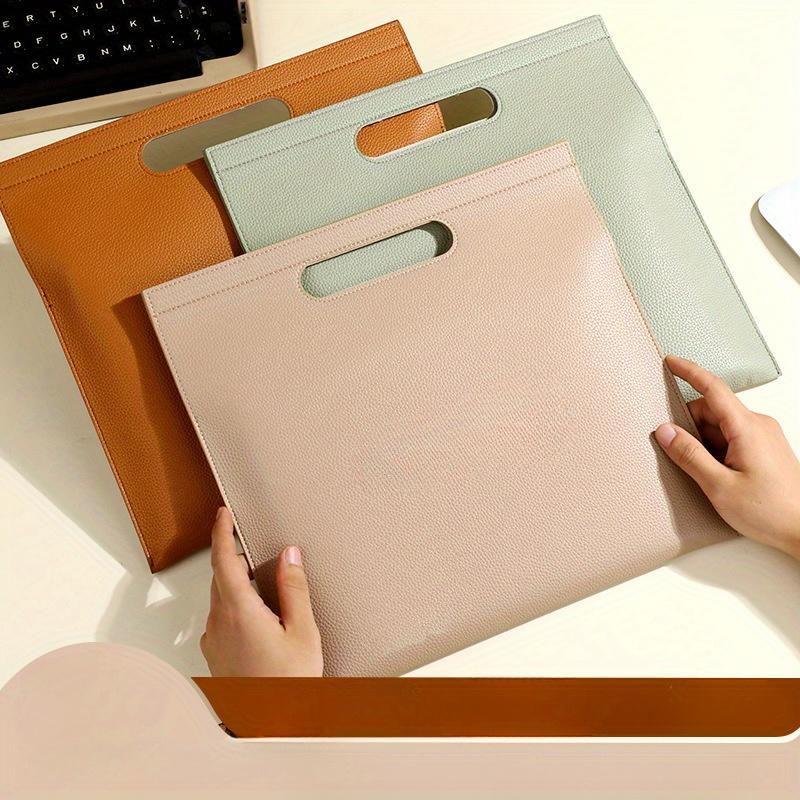 A4 PU Aktentasche, Aufbewahrungstasche für Geschäftsordner, Konferenzmappe, Informationshandbuch mit großer Kapazität, hoher ästhetischer Wert, aus PU-Material