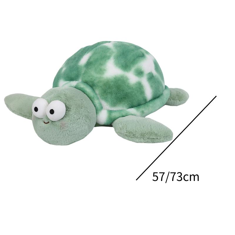 

Плюшевая игрушка пятнистая черепаха, мягкая игрушка, пушистая кукла, большие глаза, зеленая, детский подарок 57cm/22.44in