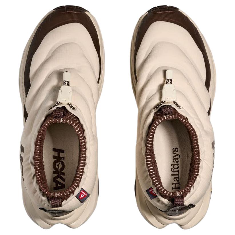 Halfdays x HOKA Kaha 2 Frost Moc GORE-TEX Hafermilch Spiked Kakao Damen Sneaker Creme 1178631-OPK