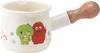 Horo Enamelware Gachapin & Mukku Enamel Milk Pan, White. Size: Main Body: Approx. W19.5 D10.3 H8.8 Cm, Depth 8.8 Cm Package: Approx. W19.5 D11 H10