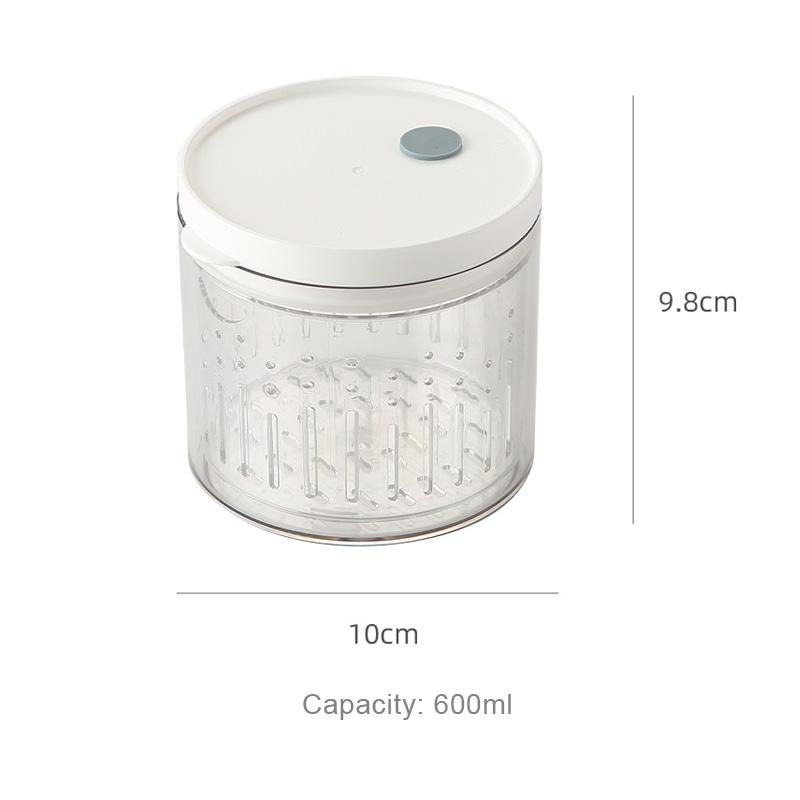 

Контейнер для хранения продуктов с корзиной для слива фруктов и солений, диспенсер для сухих и влажных продуктов, герметичные банки, кухонный холодильник, инструмент для хранения