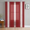 Tende Trasparenti da Fattoria a Strisce Rosse Natalizie Decorazioni per Finestre di Casa Tende in Voile Tulle per Soggiorno Camera da Letto Cucina