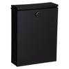 Green Life Wall-Mounted Steel Mailbox, Fits Mail and A4 Envelopes (No. 2), with Combination Lock, Simple and Stylish, Matte Black, FHD-01D(MBK)