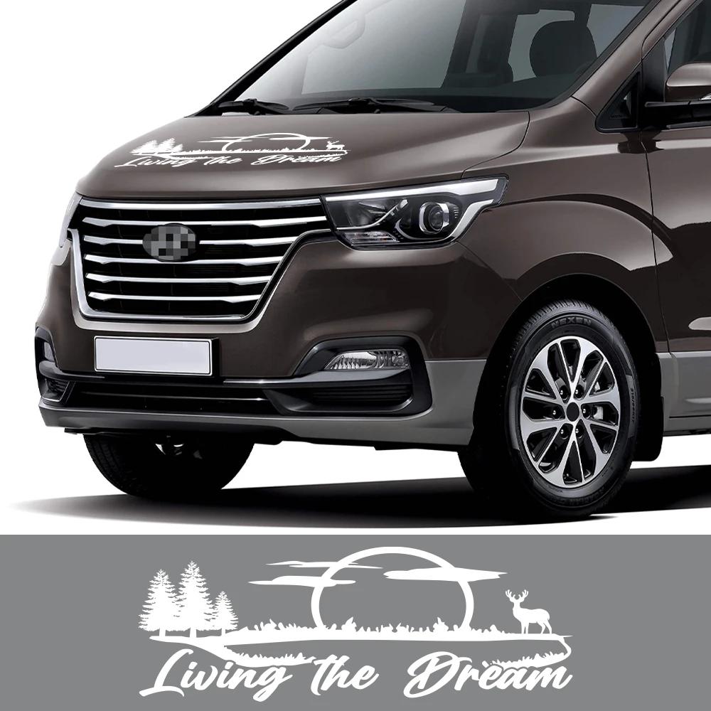 Car Hood Stickers For Hyundai Grand Starex H1 ILoad Imax Royale H200 H300 A1 Satellite Camper Van Vinyl Decor Decals Accessories