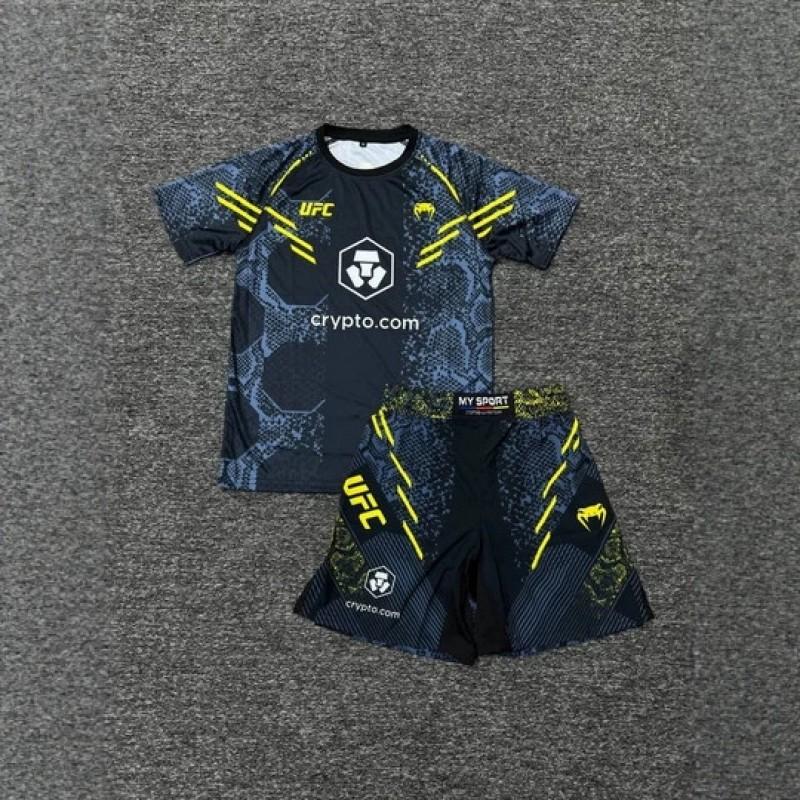 Mens 2026 Sportswear Set Short Sleeve T-Shirt Shorts 3D Printed Mesh Athletic Outfit Boxing Training