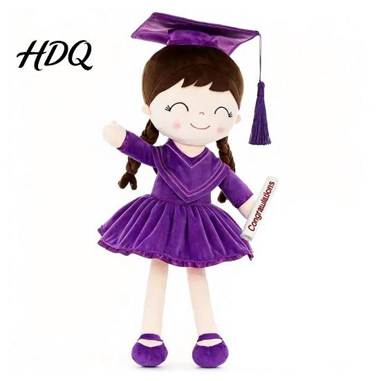 Plush Doll 16" Graduation Girl Doll Toy with Cap And Gown Kindergarten Kids Elementary Gifts for Ages 2-8 Toddlers Soft Keepsake