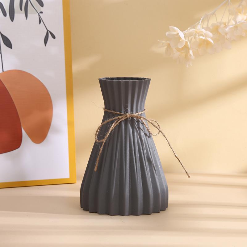 Creative Origami Vase European Pleated Vase Plastic Waist Folding Flower Vase Folding Paper Style Dry Flower Bottle Modern