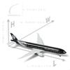 QIYUMOKE Boeing 777 New Zealand Diecast Metal Airplane Model with Stand 777 Finished Model for Adults with Stand inches Gift for Aviation Desktop