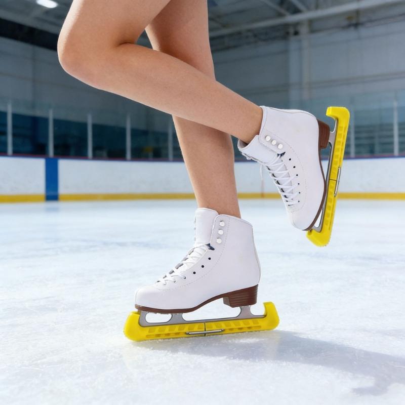 Ice Hockey Figure Skate Blade Covers Ice Skating Guards Adjustable Skate Guards Protector Elastic Ice Skate Blade Guards