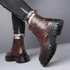 2023 Autumn/Winter Men's High-Top Cotton Martin Boots with Velvet Lining and Thick Soles