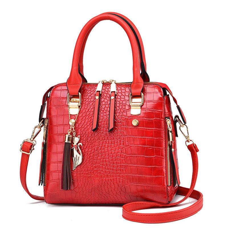 Retro Minimalist Stylish Tote Bag For Women 2023 New Stone Pattern Fringed Shoulder Messenger Bag