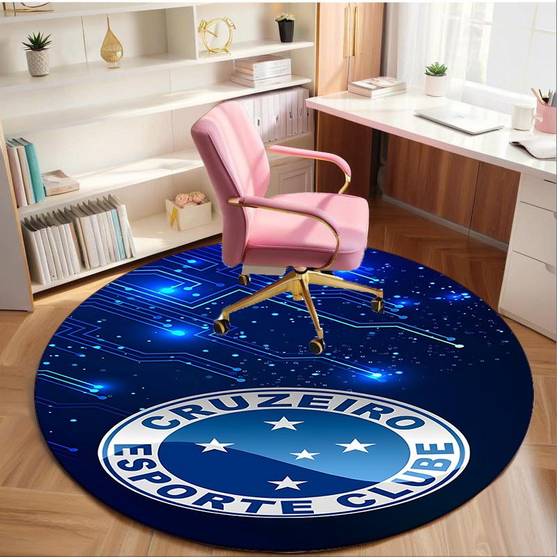 1PC round rug Fc Stars Shine Printed Round Area Rug ,Rug For Home Office, Round Chair Rug, Decorative Carpet Fan gifts Christmas gift