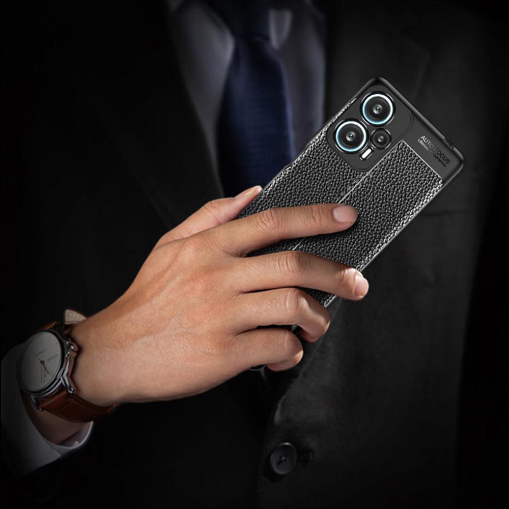 Pro Xiaomi Redmi Note 12 Turbo/Poco F5 5G Flexibilní TPU Kryt na telefon Textura liči Ochranné pouzdro na telefon