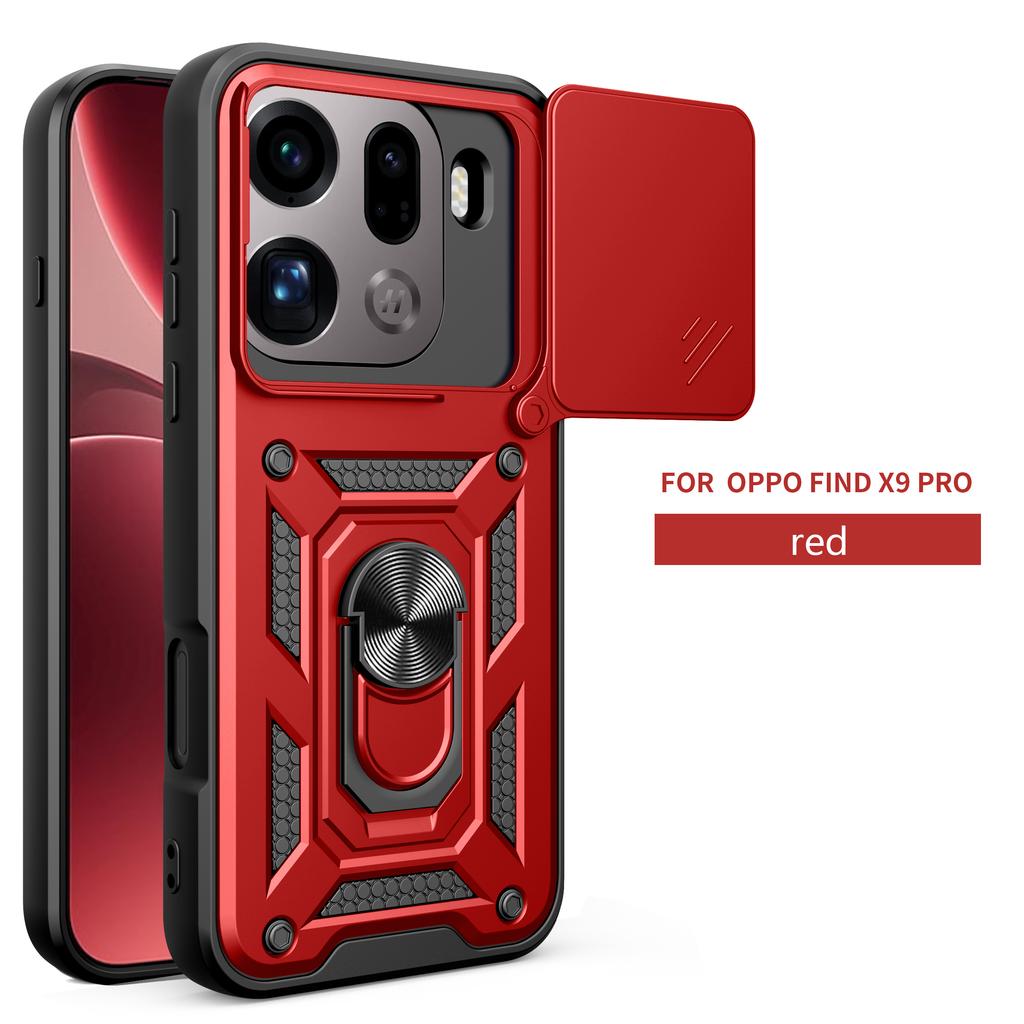 For OPPO Find X9 Case Oppo Find X9 Pro Cover Oppo Find X9p Magnetic Ring Holder Armor Phone Case Slide Camera Protect Back Cover