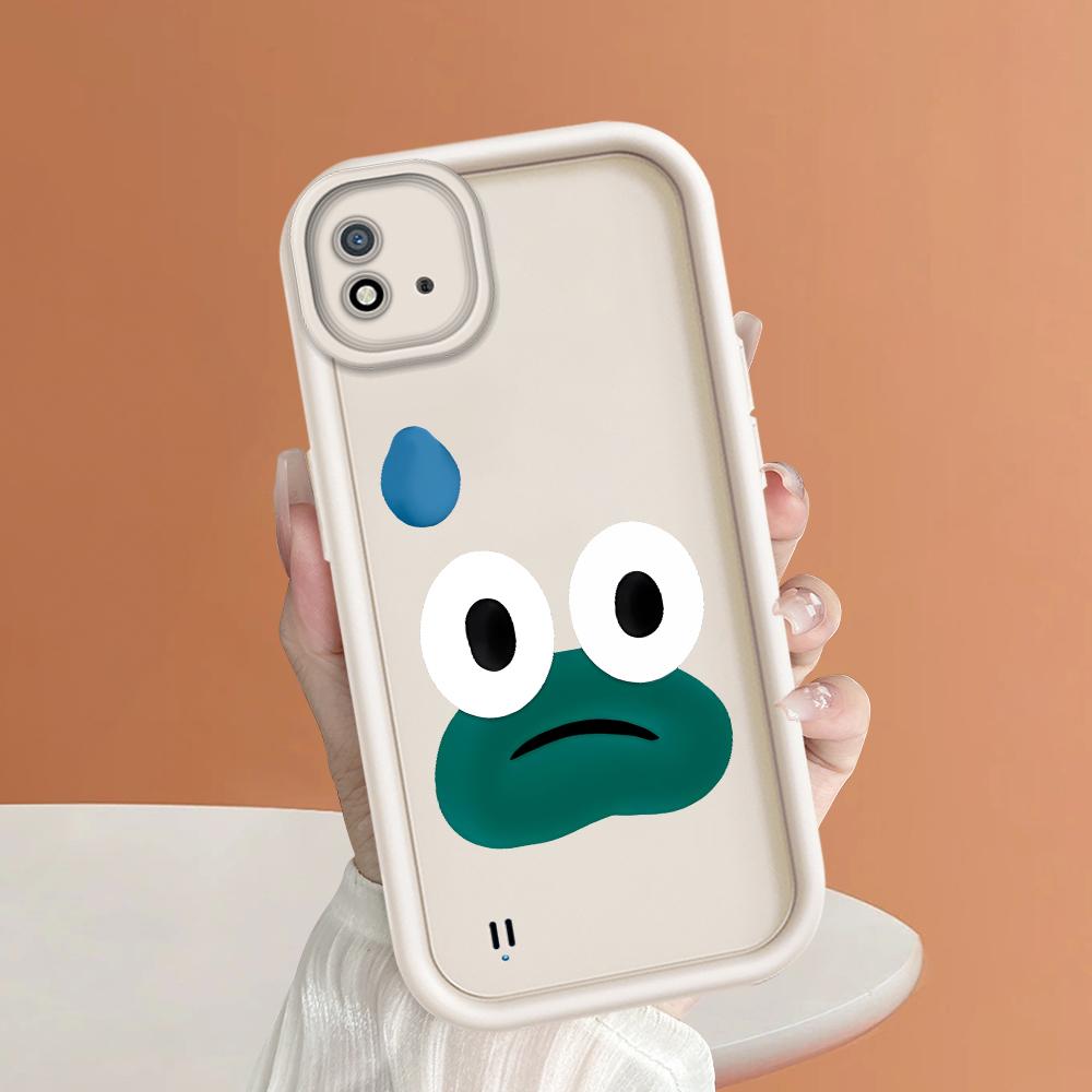 Soft Silicone Square Ladder Printing Pattern Phone Casing Full Cover Camera Shockproof Protection Rubber Case for OPPO Realme