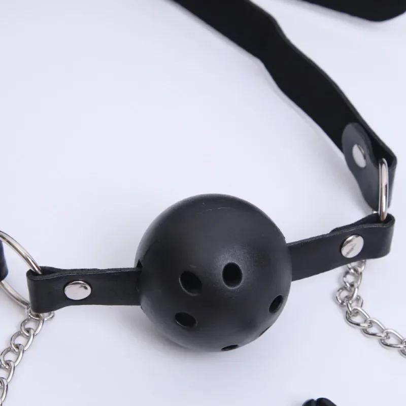 Mouth Gag Nipple Clamp Clitoris Clip Anal Butt Plug Adjustable SM Sex Toy Breast Clip Clit Stimulator No Vibrator