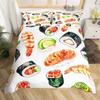 Sushi Duvet Cover Cute Rice Ball Bedding Set Children And Girls Room Decoration Three-Piece Set