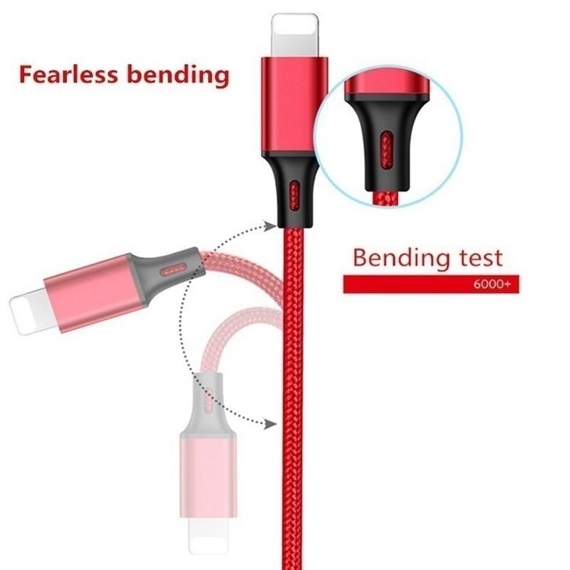3-in-1 USB Data Sync Fast Charging Cable for Android IPhone