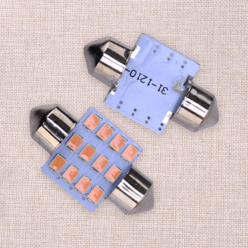 13pcs Pink LED Car Interior Light Dome Map License Plate Lamp Bulb Kit 12V 6000K