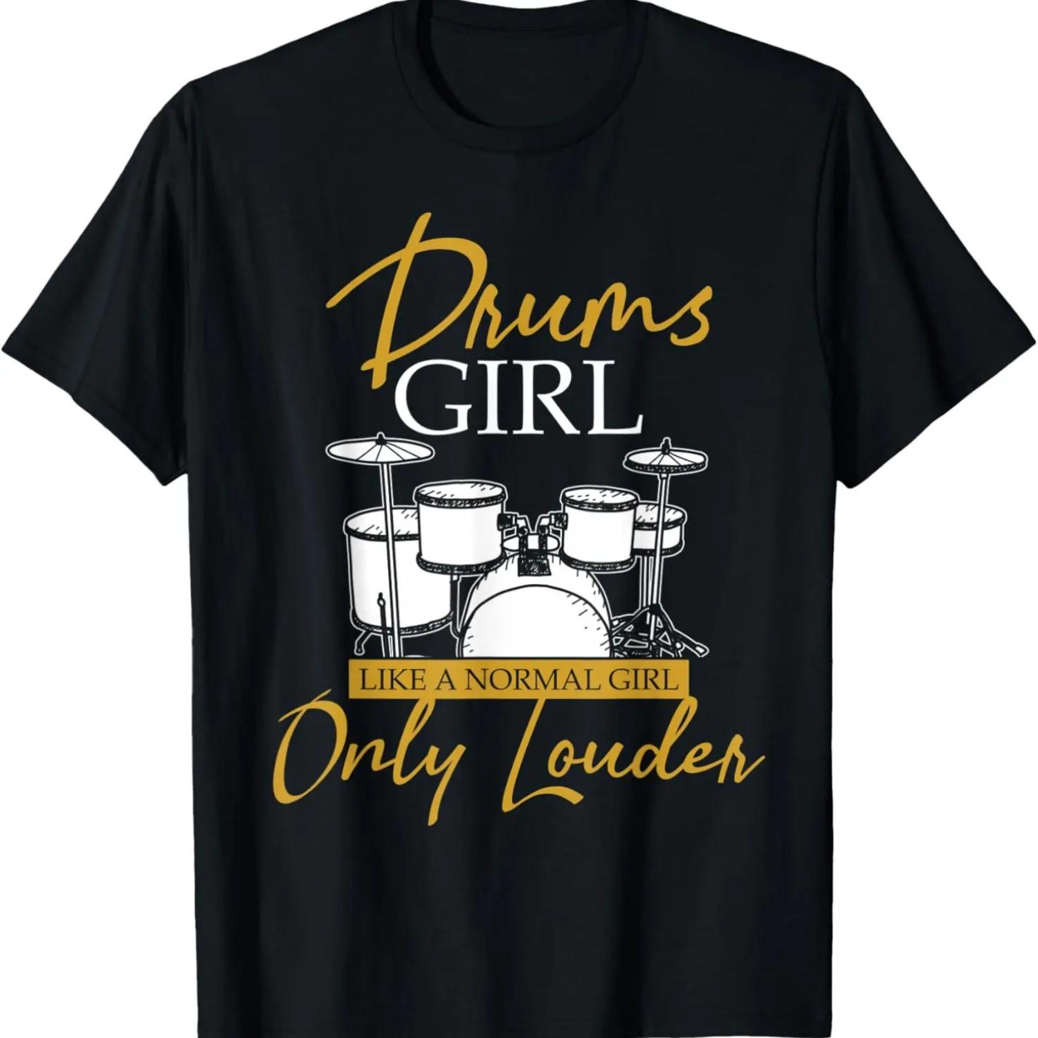 

Drummer Girl Women Lady Drums T-Shirt XXXXXL чёрный