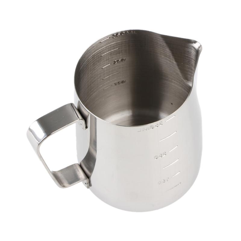 Stainless Steel Coffee Latte Frothing Milk Jug With Scale Measuring 350ml Dropshipping