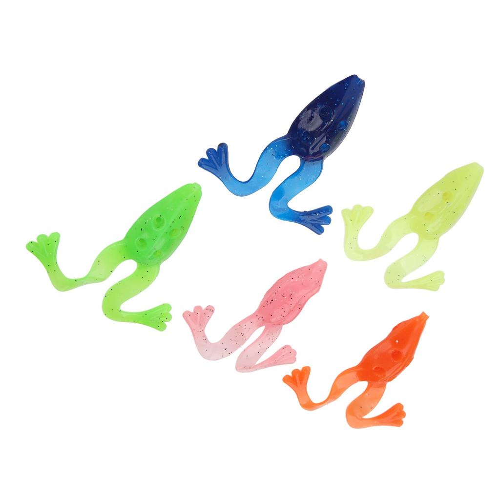 20 Stück Weiche Silikon Froschköder 8cm 5.5g Kunstköder Frosch Weiche Angelköder Schwimmende Köder mit Gewichtskammer Topwater-Köder
