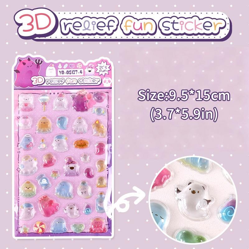 3d Relief Stickers Diy Solid Bonbondrop Phone Case Stickers Cute Animal Handmade Stickers Birthday Gifts Children 3d Stickers