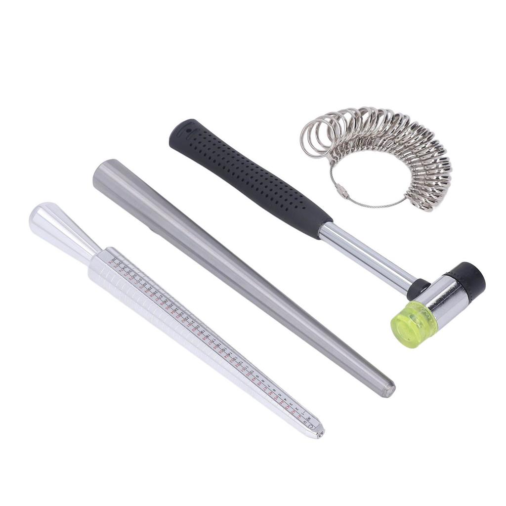 Ringdorn-Größenmessgerät für Fingerringe, Messlehre, Gummihammer, Schmuckherstellungsset