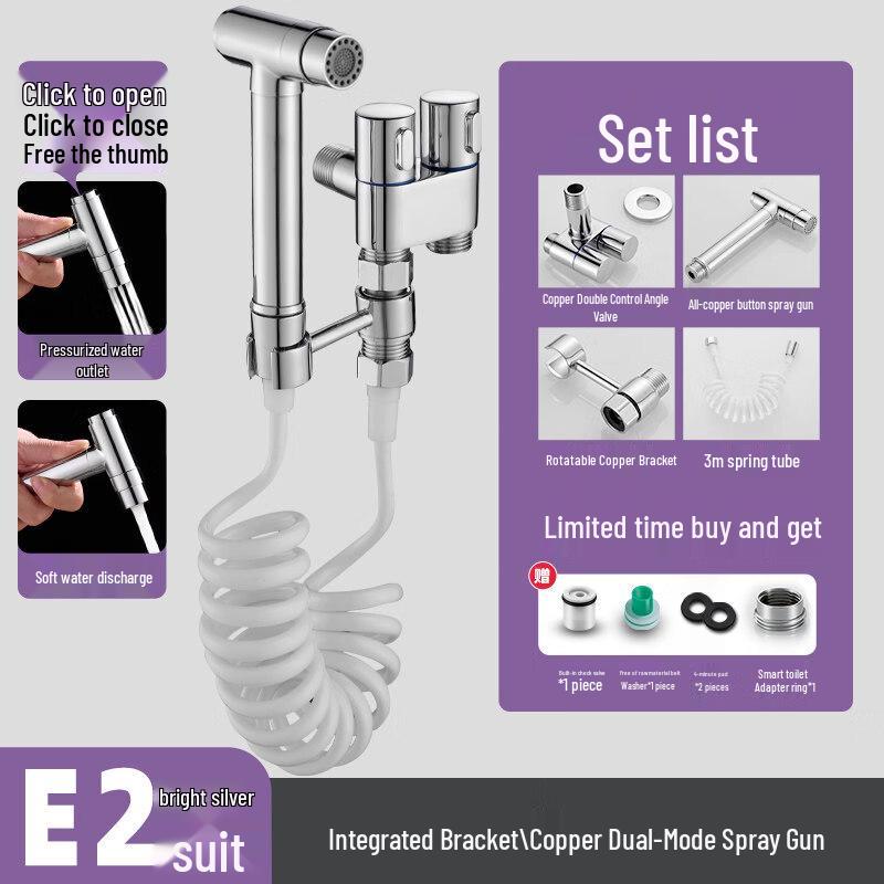 TLXT Faucet-Mount Handheld Bidet Sprayer Kit