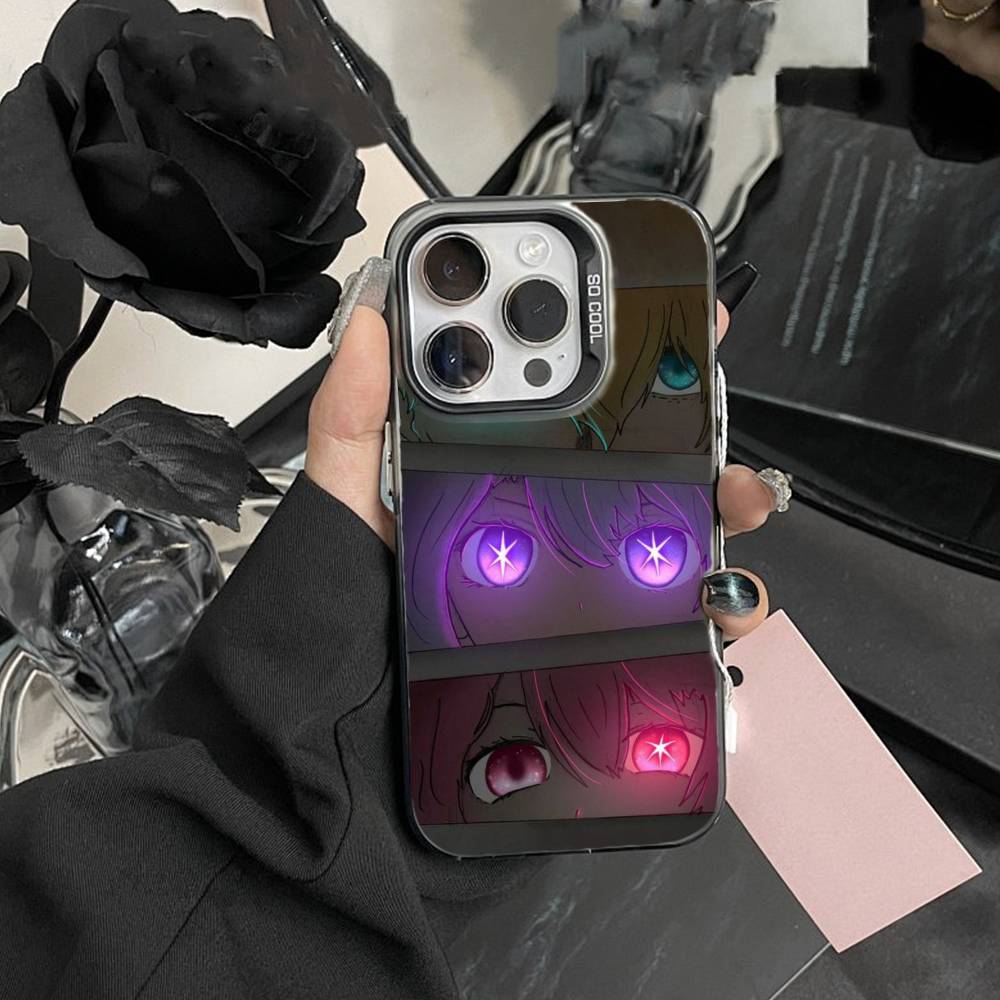 Oshi No Ko A-Anime Cute Phone Case For IPhone 16 17 15 14 12 13 Pro Max Black Color Shockproof Cover