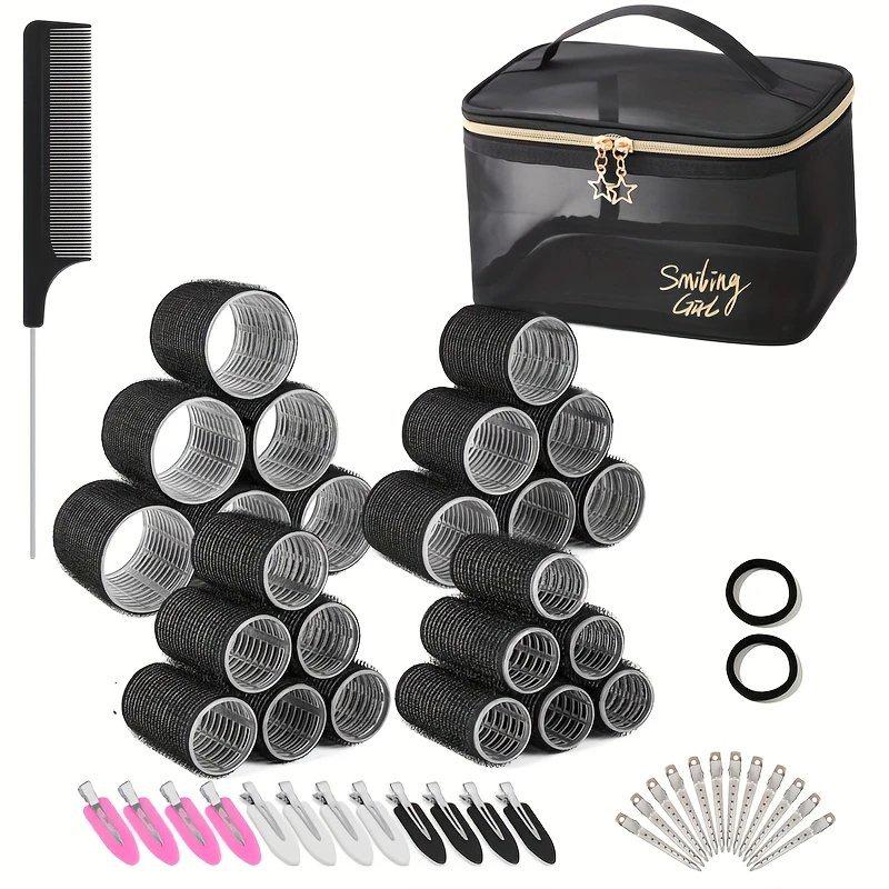 Eight-Character Air Bangs Curler Set with Clips and Comb - Effortless Air Bangs Styling Tool