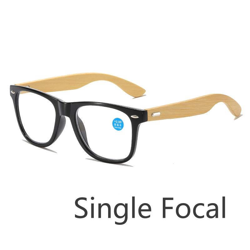 

New Progressive Multifocal Glasses Vintage Bamboo Wooden Templets Reading Glasses Fashion Blue Light Blocking Near Far Eyewear 4.0