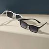 2pcs Vintage Black Square Sunglasses Woman Luxury Brand Small Rectangle Sun Glasses Female Gradient Clear Mirror Oculos De Sol