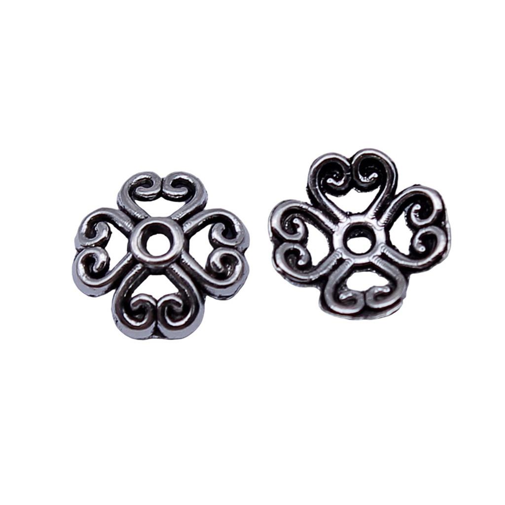Multi Color Swirl Flower Bead Caps Spacer Beads For Jewelry Making Components