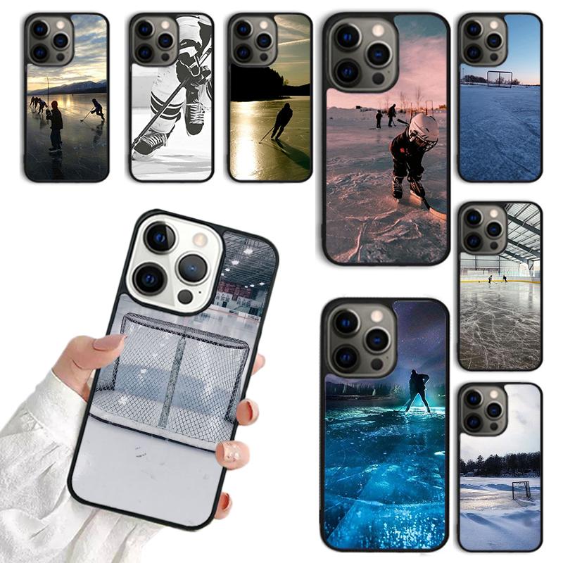 Ice Hockey Rink Sport Phone Case For iPhone 17 Air 16 15 14 13 12 Pro Max Plus Max Cover Shell Coque