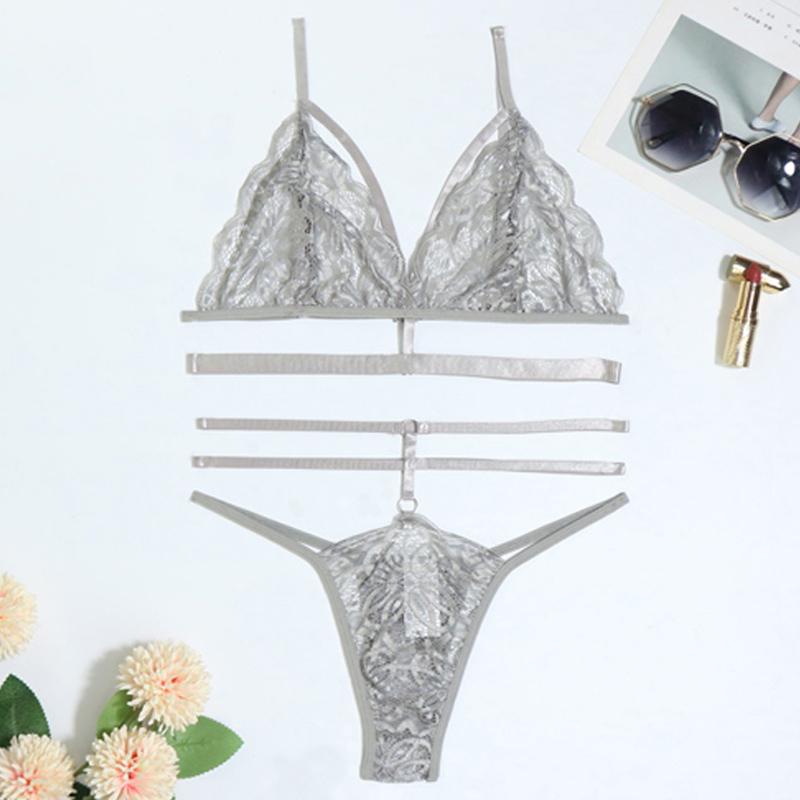 TERMEZY Sutien Erotic Tanga Jartiere Set Lenjerie Femei Set Lenjerie Intima Sexy Costume Porno Sexuale Transparente Dantela Babydoll Sutien Chiloți