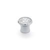 GENERIQUE - Lot 4 Boutons Ronds Pour Meuble Métal/Cristal Chromé Poli/Transparent Mod.943 Ø27mm. Rei