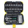 53pcs/Set 1/4 Inch Ratchet Wrench Set With Bit Socket Set Metric And Extension Bar For Auto Repairing And Household Drive Socket