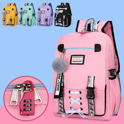 Student School Bags Canvas Teenagers Backpack Breathable Girls Schoolbag Large Capacity Women Bookbags