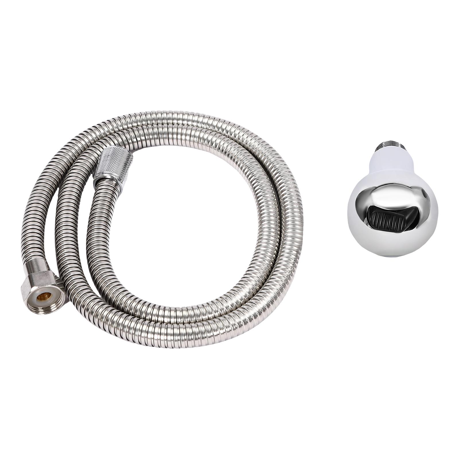 

Professional Shower Head 2 Mode Salon Sprayer with 1.2m Hose Kitchen Sink Spray Head for Hair Washing Pet Bath Bidet Cleaning срібний