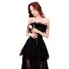 Black evening dress female Hepburn style banquet temperament tube top high sense 1011 new summer dress