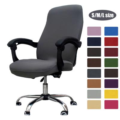Solid Color Office Chair Cover Elastic Printed Rotating Armrest Lifting Computer Seat Covers Anti -Dirty Decor Chair Protectors