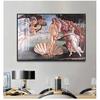Classic Famous Painting Botticelli's Birth of Venus Poster Print On Canvas Wall Art Painting for Living Room Home Decor No Frame