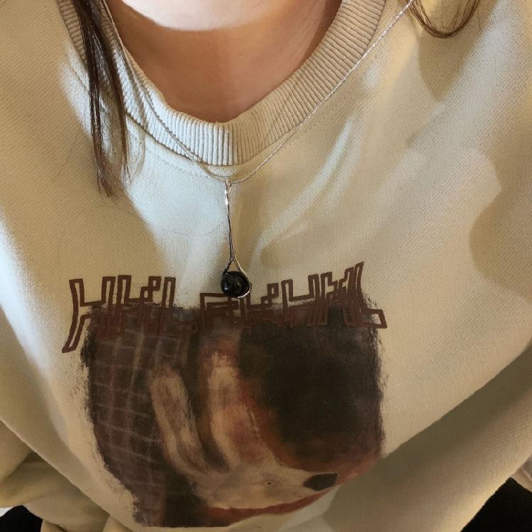 Sophisticated Black Heart Rope Necklace Featuring a Simple Alloy Pendant Multifuntional Fashion Accessory for Daily