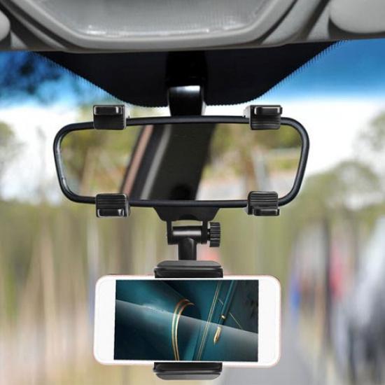 360° Rotation Car Phone Holder Rear View Mirror Phone Mount Cell Phone Support
